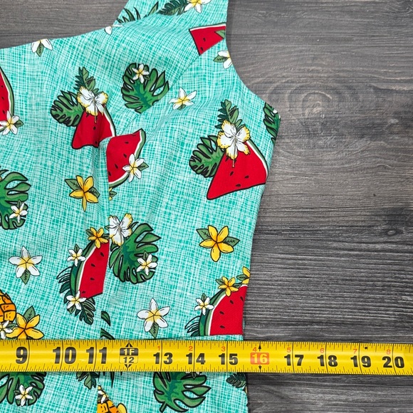 NWT Collectif London Ines Tropical Fruit Pencil Dress Size Large UK 14 US 10 NEW - Picture 5 of 13